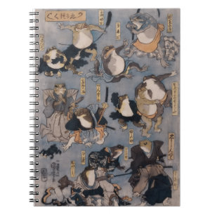 Berühmte Helden der Kabuki-Bühne (Frösche) Notizblock