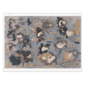 Berühmte Helden der Kabuki-Bühne (Frösche) Tischdecke (Vorderseite (Horizontal))