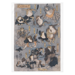 Berühmte Helden der Kabuki-Bühne (Frösche) Tischdecke