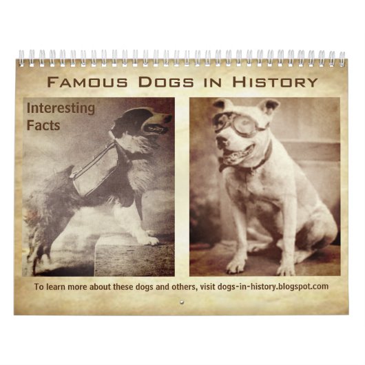 Berühmte Hunde in der Geschichte mit Fakten Mauerk Kalender (Titelbild)