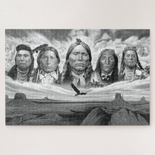 Berühmte indische Chiefs Indianer Horizontal Puzzle