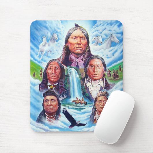 Berühmte indische Chiefs-Indianer malen Mousepad (Mit Mouse)