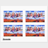 Berühmte indische Chiefs-Indianer malen Rechteckiger Aufkleber (Blatt)