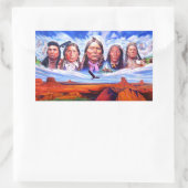 Berühmte indische Chiefs-Indianer malen Rechteckiger Aufkleber (Tasche)