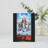 Berühmte indische Häuptlinge malen die amerikanisc Postkarte (Stehend Vorderseite)