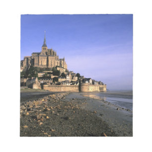 Berühmte Insel-Festung Le Mont St. Michel in Notizblock