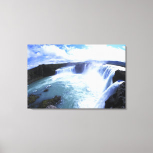 Berühmte Jodafoss-Fälle in Nordost-Island Leinwanddruck