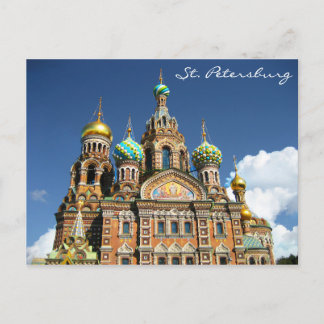 Berühmte Kirche aus St. Petersburg Russland Postkarte