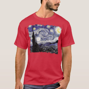 Berühmte Klassik The Starry Night Remix Van Gogh T-Shirt
