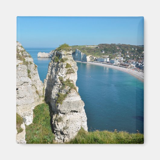 Berühmte Klippen von Etretat in Frankreich Postcar Magnet (Vorne)