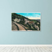 Berühmte Kreislaufbrücke, LoweMt. Lowe, CA Leinwanddruck (Insitu (Holzboden))