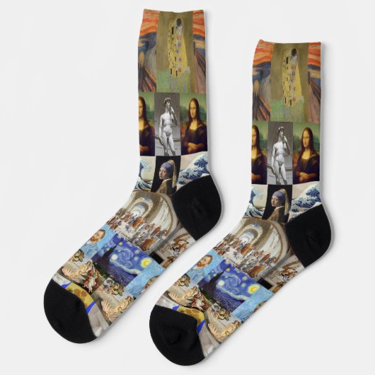 Berühmte Kunst, Collage X Socken (Linkes Detail)