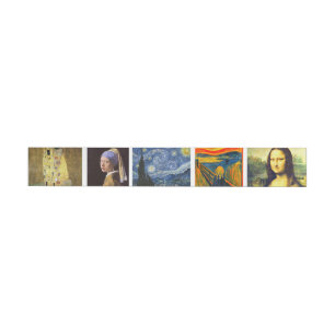 Berühmte Kunst Rundum-Adressaufkleber