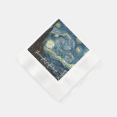 Berühmte Kunst - Starry Night von Vincent van Gogh Serviette (Ecke)