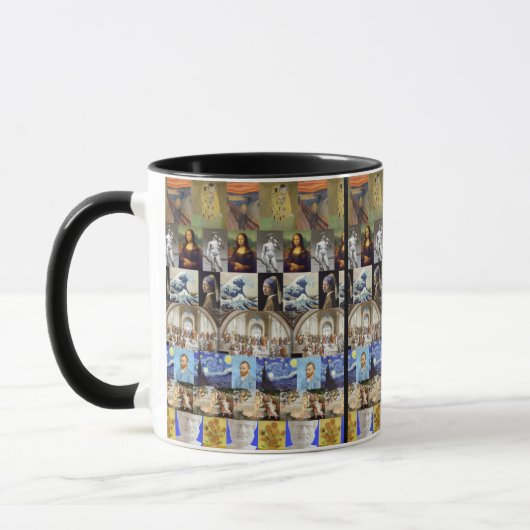 Berühmte Kunstcollage, Tasse (Links)