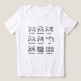 Berühmte Künstler Katzen Minimalist Grid Moderne K Tri-Blend Shirt