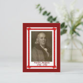 Berühmte Leute, Banjamin Franklin 1705-1790 Postkarte (Stehend Vorderseite)