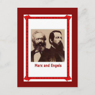 Berühmte Menschen, Marx und Engels Postkarte