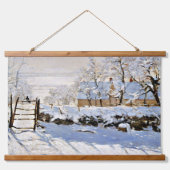 Berühmte Monet-Winterlandschaft Wandteppich Mit Holzrahmen (Vorderseite)