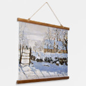 Berühmte Monet-Winterlandschaft Wandteppich Mit Holzrahmen (Gewinkelt)