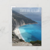Berühmte Myrtos Bay Kefalonia Island Griechenland Postkarte (Vorne/Hinten)