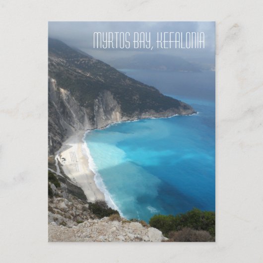 Berühmte Myrtos Bay Kefalonia Island Griechenland Postkarte (Vorderseite)
