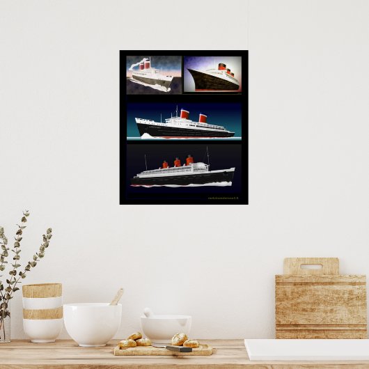 Berühmte Ocean Liners Poster (Küche)