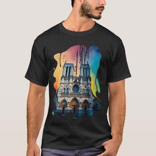 Berühmte Orte - Notre-Dame-T - Shirt (Vorderseite)