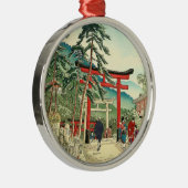 Berühmte Orte von Kyoto - Fushimi Inari Landschaft Ornament Aus Metall (Rechts)