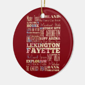 Berühmte Orte von Lexington Fayette, Kentucky Keramik Ornament (Links)