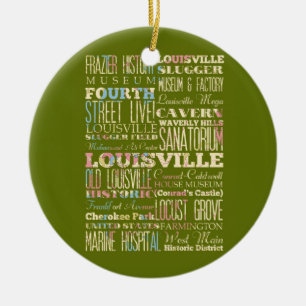 Berühmte Orte von Louisville, Kentucky Keramikornament