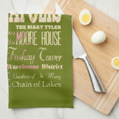 Berühmte Orte von Minneapolis, Minnesota Handtuch (Viertel Falte)