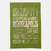 Berühmte Orte von Minneapolis, Minnesota Handtuch (Vertikal)