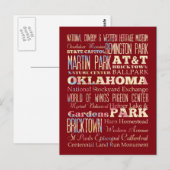 Berühmte Orte von Oklahoma, Vereinigte Staaten. Postkarte (Vorne/Hinten)