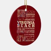 Berühmte Orte von Virginia Beach, Virginia Keramikornament (Rechts)