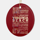 Berühmte Orte von Virginia Beach, Virginia Keramikornament (Links)