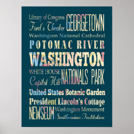 Berühmte Orte von Washington, District of Colombia Poster
