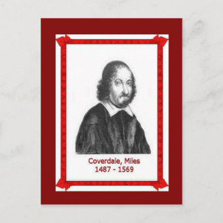 Berühmte Personen, Miles Coverdale 1487 - 1569 Postkarte
