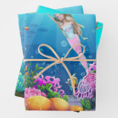 Berühmte Puppe gekleidet als Meerjungfrau Geschenkpapier Set (Beispiel)