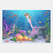 Berühmte Puppe gekleidet als Meerjungfrau Geschenkpapier Set (Vorderseite)