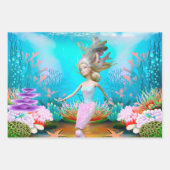 Berühmte Puppe gekleidet als Meerjungfrau Geschenkpapier Set (Vorderseite)