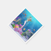 Berühmte Puppe, gekleidet als Meerjungfrau Serviette (Ecke)