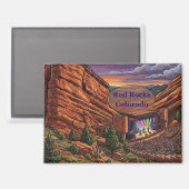 Berühmte Red Rocks Magnet (Vorderseite/Rückseite)