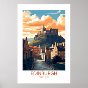Berühmte Reiseziele in Edinburgh Schottland Poster