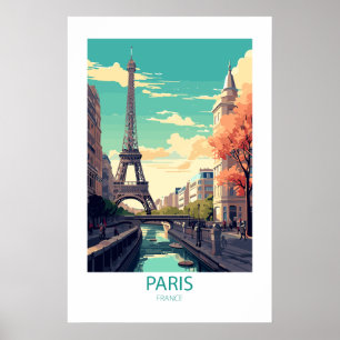 Berühmte Reiseziele Paris Frankreich Poster