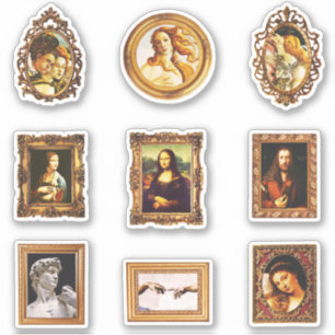 Berühmte Renaissance-Kunst Rahmen Set Packung Aufkleber