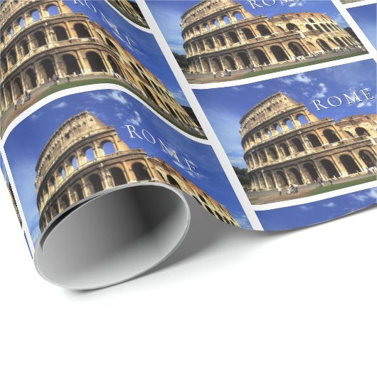 Berühmte Ruinen des Kolosseums | Rom Geschenkpapier (Rolleneckpunkt)