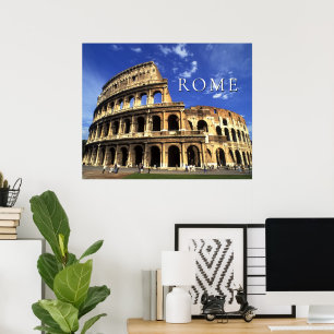 Berühmte Ruinen des Kolosseums   Rom Italien Poster