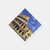 Berühmte Ruinen des Kolosseums | Rom Serviette (Ecke)