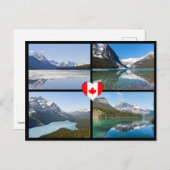 Berühmte Seen und Landschaften in Westkanada Postkarte (Vorne/Hinten)